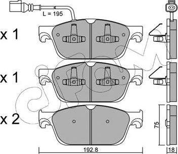 Cifam 822-831-0 - Тормозные колодки, дисковые, комплект autosila-amz.com