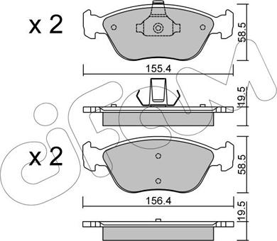 Cifam 822-832-0 - Тормозные колодки, дисковые, комплект autosila-amz.com