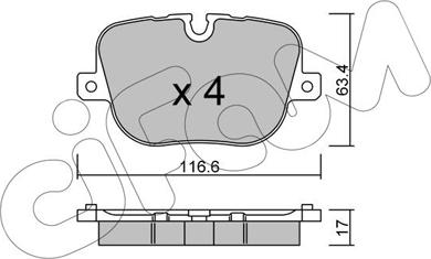 Cifam 822-837-0 - Тормозные колодки, дисковые, комплект autosila-amz.com