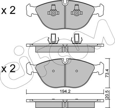 Cifam 822-828-0 - Тормозные колодки, дисковые, комплект autosila-amz.com