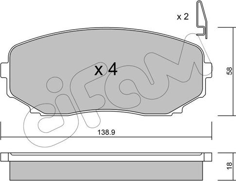 Cifam 822-872-0 - Тормозные колодки, дисковые, комплект autosila-amz.com