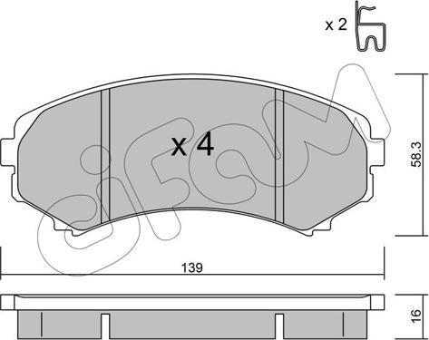 Cifam 822-399-0 - Тормозные колодки, дисковые, комплект autosila-amz.com