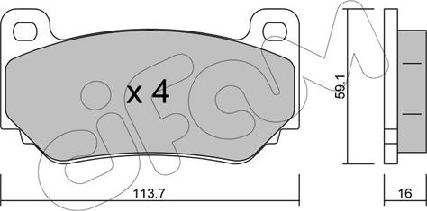 Cifam 822-391-0 - Тормозные колодки, дисковые, комплект autosila-amz.com