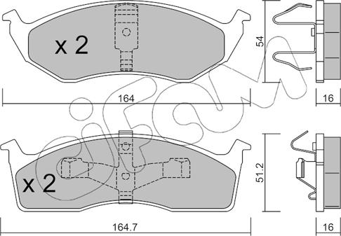 Cifam 822-356-1 - Тормозные колодки, дисковые, комплект autosila-amz.com