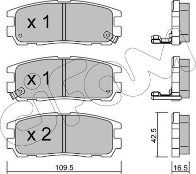 Cifam 822-358-0 - Тормозные колодки, дисковые, комплект autosila-amz.com