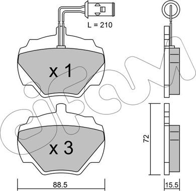 Cifam 822-353-1 - Тормозные колодки, дисковые, комплект autosila-amz.com