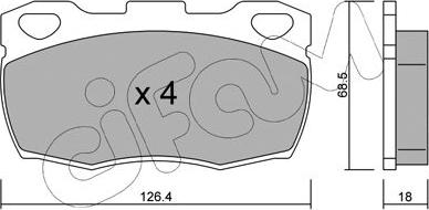 Cifam 822-352-1 - Тормозные колодки, дисковые, комплект autosila-amz.com