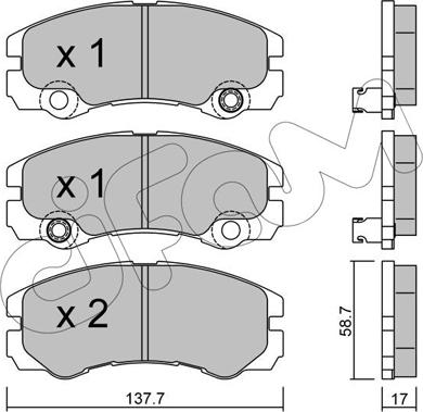 Cifam 822-357-1 - Тормозные колодки, дисковые, комплект autosila-amz.com