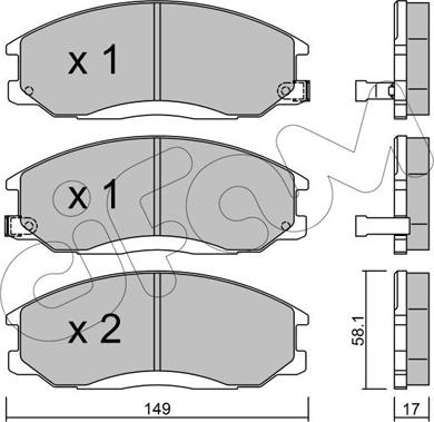 Cifam 822-364-0 - Тормозные колодки, дисковые, комплект autosila-amz.com