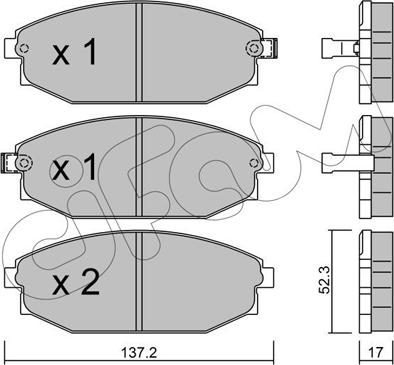 Cifam 822-363-0 - Тормозные колодки, дисковые, комплект autosila-amz.com