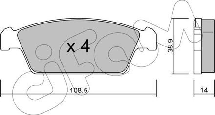 Cifam 822-367-0 - Тормозные колодки, дисковые, комплект autosila-amz.com