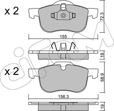 Cifam 822-309-0 - Тормозные колодки, дисковые, комплект autosila-amz.com