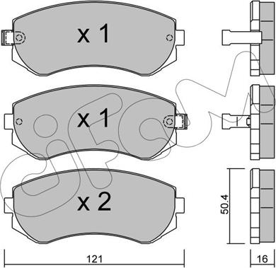 Cifam 822-304-0 - Тормозные колодки, дисковые, комплект autosila-amz.com