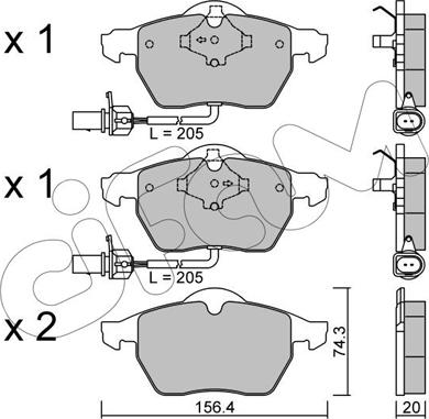 Cifam 822-314-0 - Тормозные колодки, дисковые, комплект autosila-amz.com