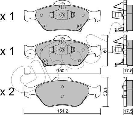 Cifam 822-316-1 - Тормозные колодки, дисковые, комплект autosila-amz.com