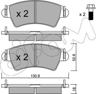 Cifam 822-313-1 - Тормозные колодки, дисковые, комплект autosila-amz.com