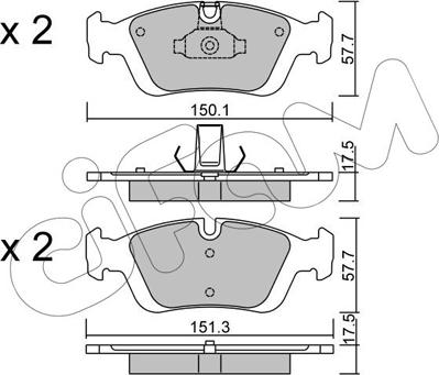 Cifam 822-312-0 - Тормозные колодки, дисковые, комплект autosila-amz.com