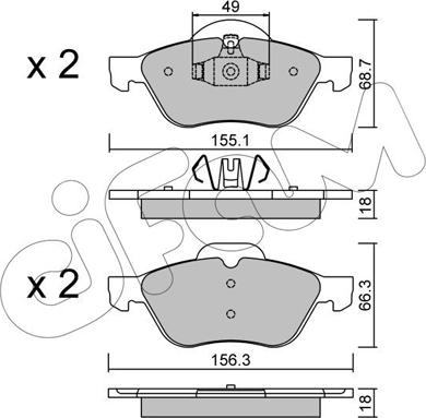 Cifam 822-335-1 - Комплект тормозных колодок, диско autosila-amz.com