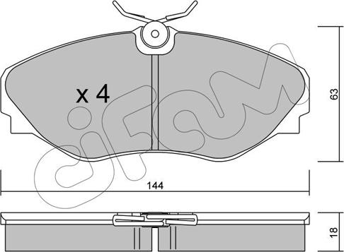 Cifam 822-338-0 - Тормозные колодки, дисковые, комплект autosila-amz.com