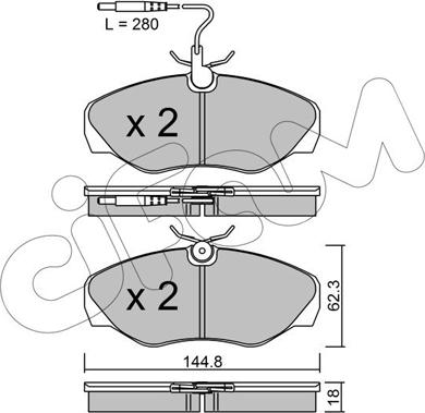 Cifam 822-338-1 - Тормозные колодки, дисковые, комплект autosila-amz.com