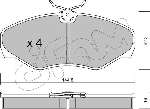 Cifam 822-338-2 - Тормозные колодки, дисковые, комплект autosila-amz.com