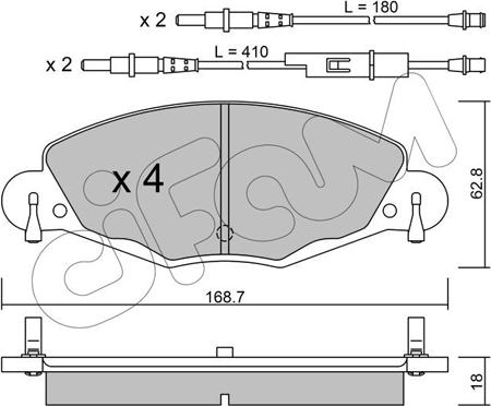 Cifam 822-332-0 - Тормозные колодки, дисковые, комплект autosila-amz.com