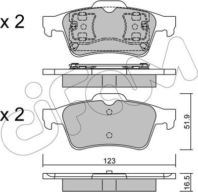 Cifam 822-337-0 - Тормозные колодки, дисковые, комплект autosila-amz.com