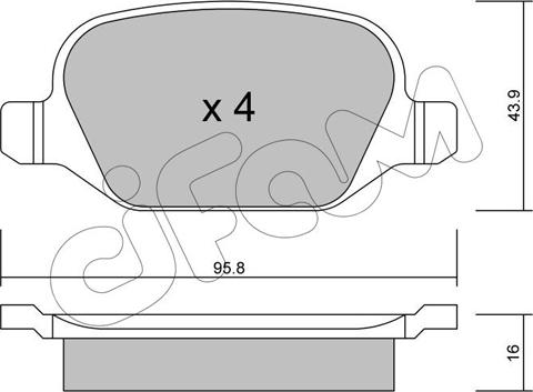 Cifam 822-324-1 - Тормозные колодки, дисковые, комплект autosila-amz.com