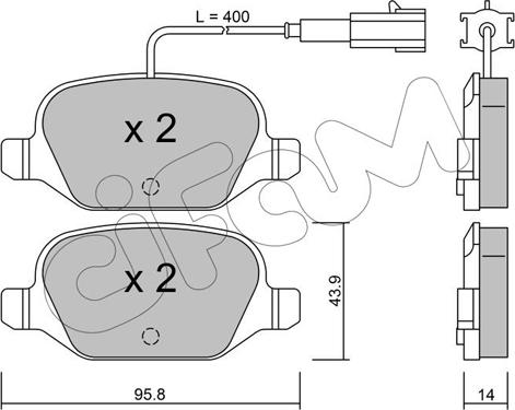 Cifam 822-324-3 - Тормозные колодки, дисковые, комплект autosila-amz.com