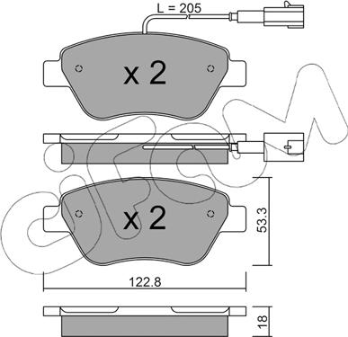 Cifam 822-321-3 - Тормозные колодки, дисковые, комплект autosila-amz.com