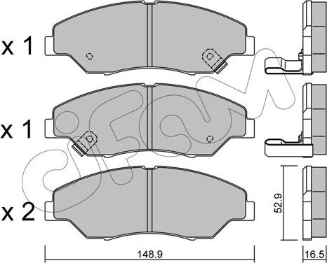 Cifam 822-376-0 - Тормозные колодки, дисковые, комплект autosila-amz.com