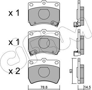 Cifam 822-370-0 - Тормозные колодки, дисковые, комплект autosila-amz.com