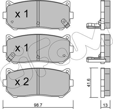 Cifam 822-372-0 - Тормозные колодки, дисковые, комплект autosila-amz.com