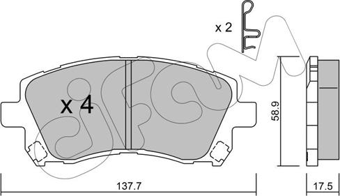 Cifam 822-296-0 - Тормозные колодки, дисковые, комплект autosila-amz.com