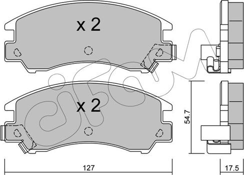 Cifam 822-241-0 - Тормозные колодки, дисковые, комплект autosila-amz.com