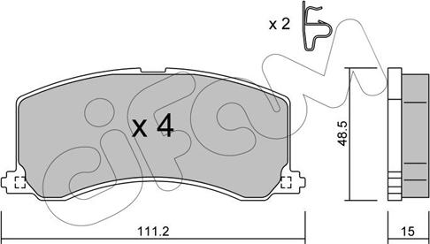 Cifam 822-248-0 - Тормозные колодки, дисковые, комплект autosila-amz.com