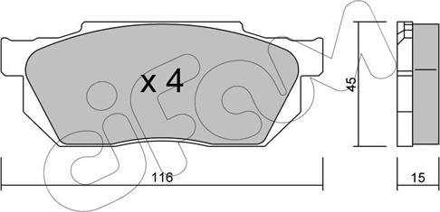 Cifam 822-247-0 - Тормозные колодки, дисковые, комплект autosila-amz.com