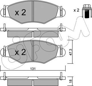 Cifam 822-254-0 - Тормозные колодки, дисковые, комплект autosila-amz.com