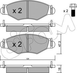 Cifam 822-254-1 - Тормозные колодки, дисковые, комплект autosila-amz.com