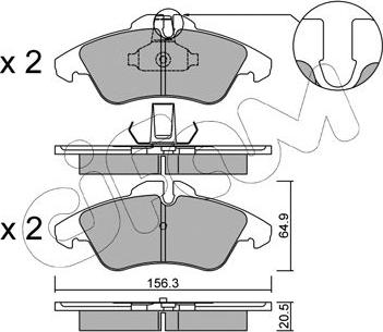 Cifam 822-256-1 - Тормозные колодки, дисковые, комплект autosila-amz.com