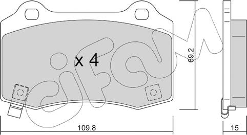 Cifam 822-251-6 - Тормозные колодки, дисковые, комплект autosila-amz.com