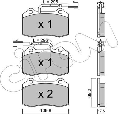 Cifam 822-251-0 - Тормозные колодки, дисковые, комплект autosila-amz.com