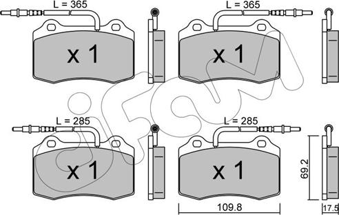 Cifam 822-251-1 - Тормозные колодки, дисковые, комплект autosila-amz.com