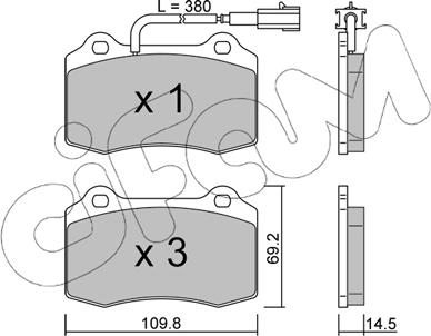 Cifam 822-251-8 - Тормозные колодки, дисковые, комплект autosila-amz.com