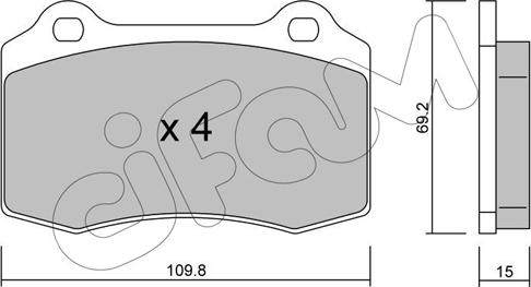 Cifam 822-251-2 - Тормозные колодки, дисковые, комплект autosila-amz.com