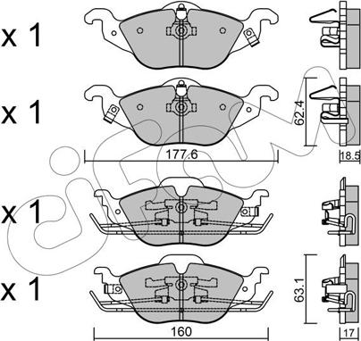 Cifam 822-257-0 - Тормозные колодки, дисковые, комплект autosila-amz.com