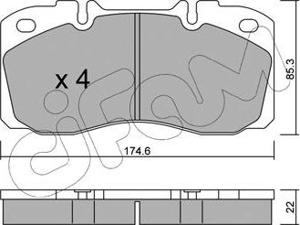 Cifam 822-268-0 - Тормозные колодки, дисковые, комплект autosila-amz.com