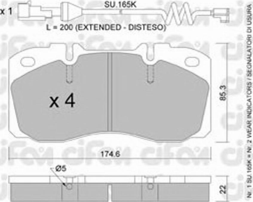 Cifam 8222683K - Тормозные колодки, дисковые, комплект autosila-amz.com