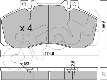 Cifam 822-267-0 - Тормозные колодки, дисковые, комплект autosila-amz.com