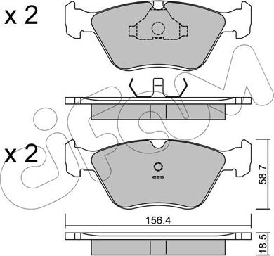 Cifam 822-205-0 - Тормозные колодки, дисковые, комплект autosila-amz.com